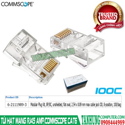 Hộp đầu mạng Commscope/AMP RJ45 Cat6 UTP (100c)
