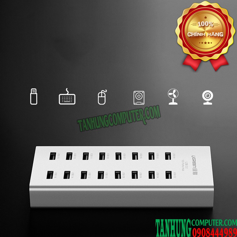 hub-usb-2-0-16-cong-ho-tro-nguon-12v-4a-cao-cap-ugreen-20298