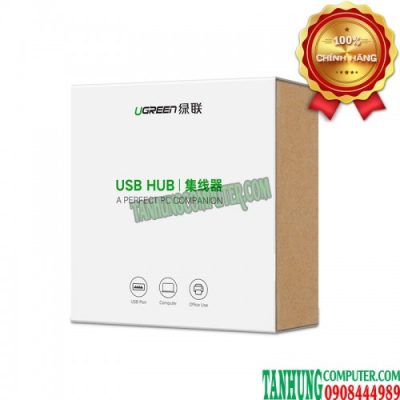 Hub USB 3.0 4 Cổng Cao Cấp Ugreen 20290 (Dây dài 50cm, Black)