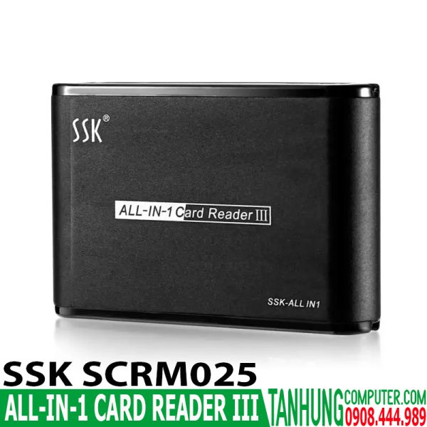 Đầu đọc thẻ nhớ đa năng SSK SCRM025 All In 1 Card Reader III