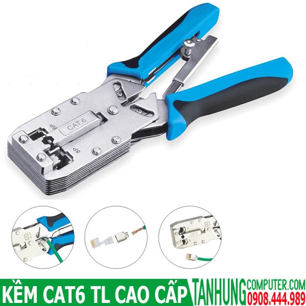 Kìm Bấm Mạng Đa Năng Cat6 RJ45 - RJ11 Cao Cấp HT-2810R