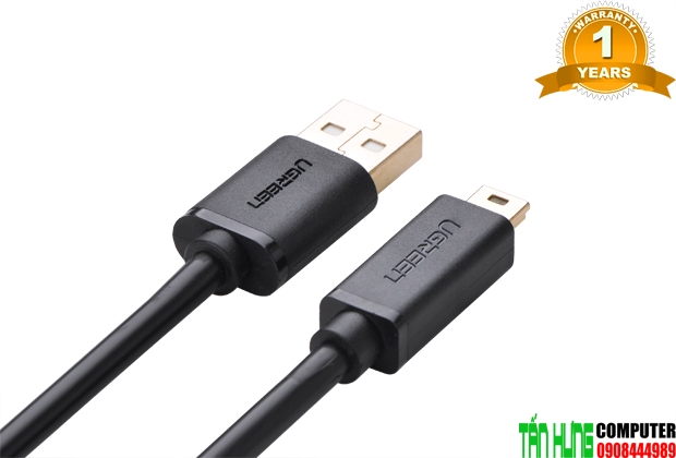 cap-mini-usb-to-usb-2-0-ma-vang-dai-1-5m-chinh-hang-ugreen-10385