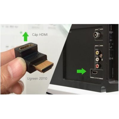 Đầu nối HDMI bẻ góc 90 độ lên Ugreen 20110