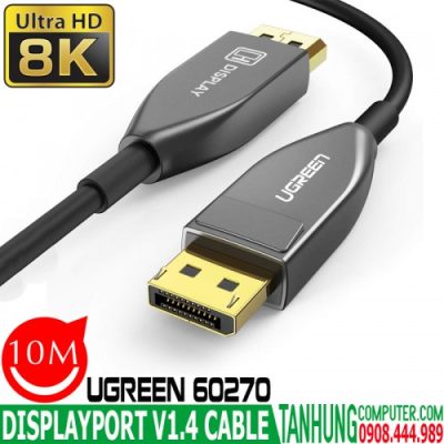 Cáp DisplayPort 1.4 Sợi Quang Dài 10M Hỗ trợ 8K60Hz Ugreen 60270