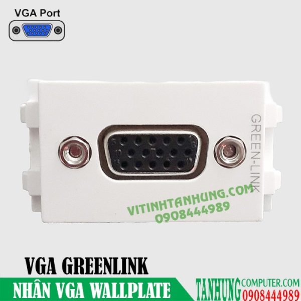 Đầu Nối VGA Wallplate Âm Tường - GREEN LINK 90103