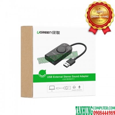 USB Sound Card - USB 2.0 ra Loa Cao Cấp Ugreen 40964