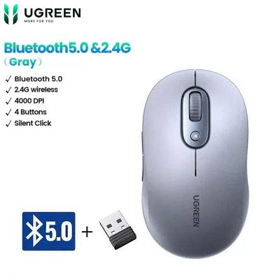 Chuột Bluetooth Không Dây Dual Mode Ugreen 45149 M556, DPI 4000 Cho Laptop, MacBook, PC