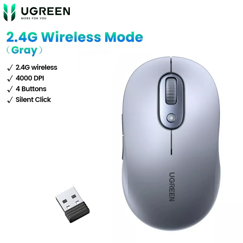 Chuột Không Dây Wireless 2.4G Ugreen 35900 M556, DPI 4000 Cho Laptop, MacBook, PC...