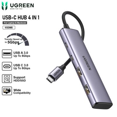 Hub USB 3.0 Type-C Ra 4 Cổng USB-A & USB-C 5Gbps Ugreen 15395 CM473
