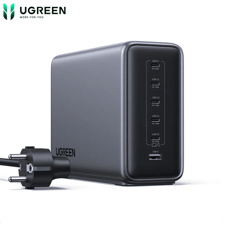 Trạm Sạc Để Bàn 6 Cổng 5C1A 500W Ugreen 55549B X759 – Sạc Đồng Thời Nhanh Chóng, An Toàn Và Tiện Lợi