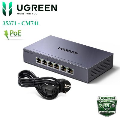 Bộ Chia Mạng Gigabit 6 Cổng Hỗ Trợ PoE Ugreen 35371 CM741