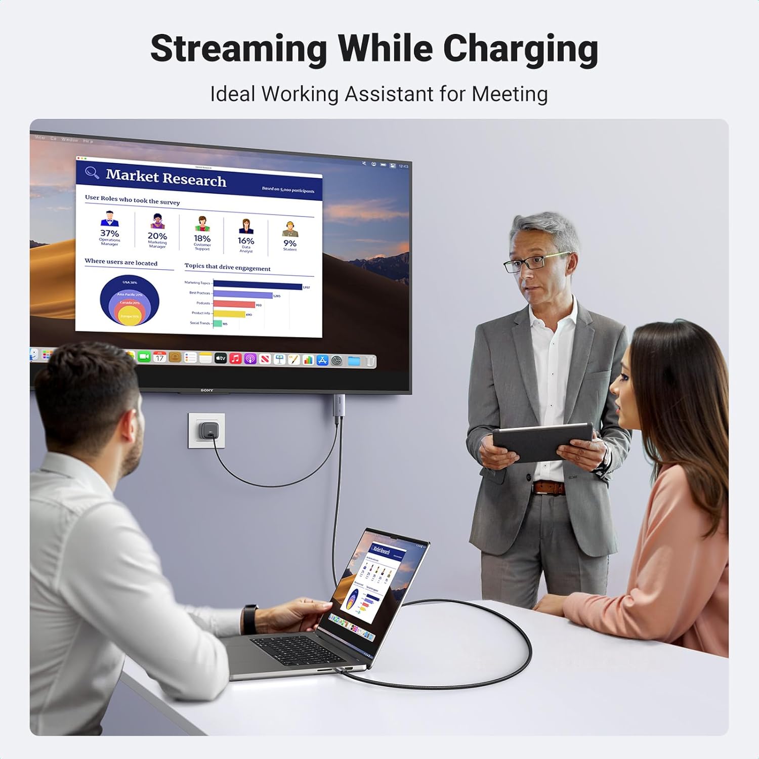 Cap Chuyen Doi Usb C To Hdmi 4k60hz Ho Tro Sac Pd 100w Dai 2m Ugreen 55330 Cm675 (5)