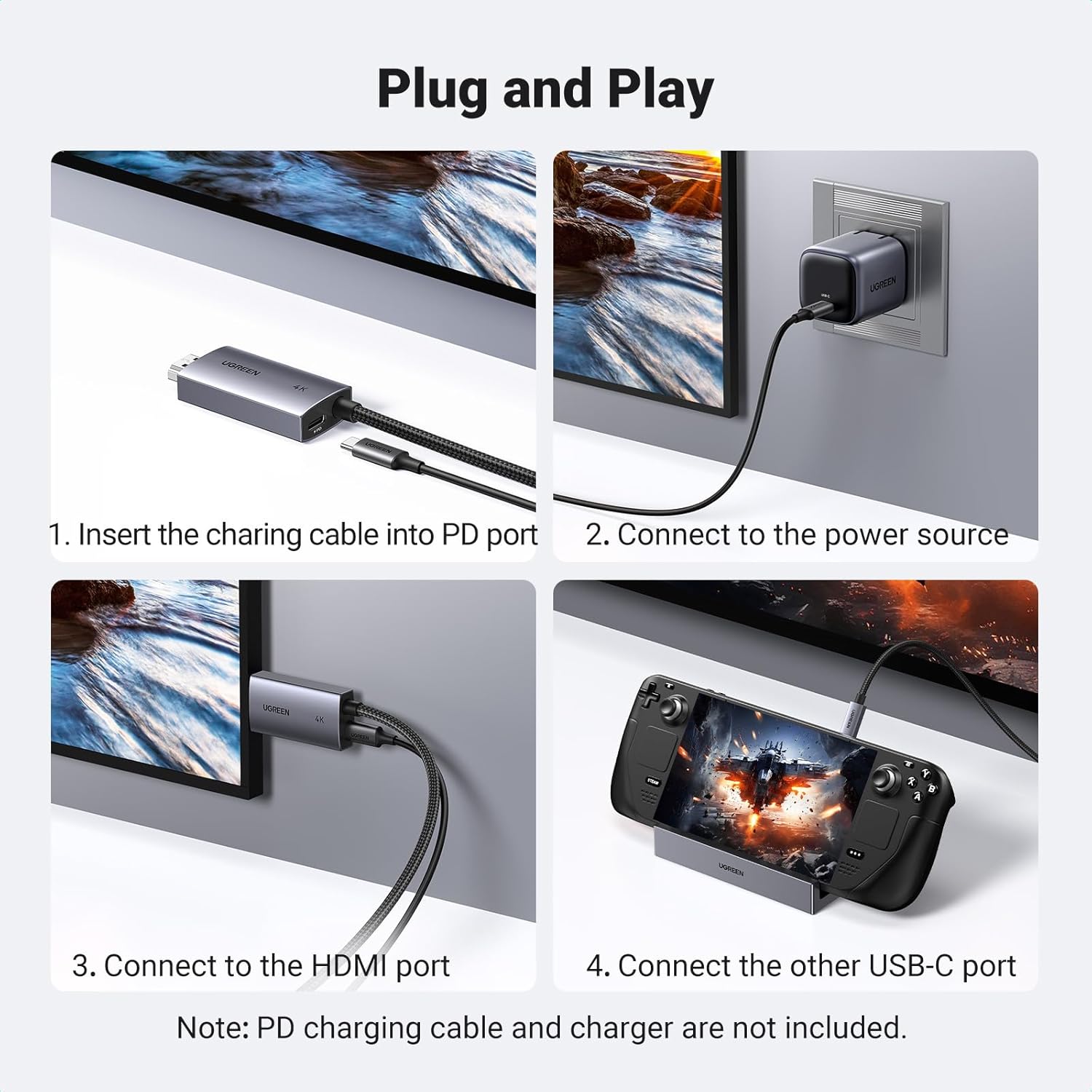Cap Chuyen Doi Usb C To Hdmi 4k60hz Ho Tro Sac Pd 100w Dai 2m Ugreen 55330 Cm675 (6)