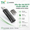 Đầu đọc thẻ SD/TF chuẩn USB 3.0 Ugreen 60722 CM264, hỗ trợ thẻ 2TB, tốc độ 5Gbps