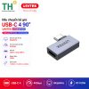 Đầu nối USB4 Type-C bẻ góc 90 độ Unitek A1040GY01 40Gbps, Hỗ trợ 8K60Hz, PD 240W
