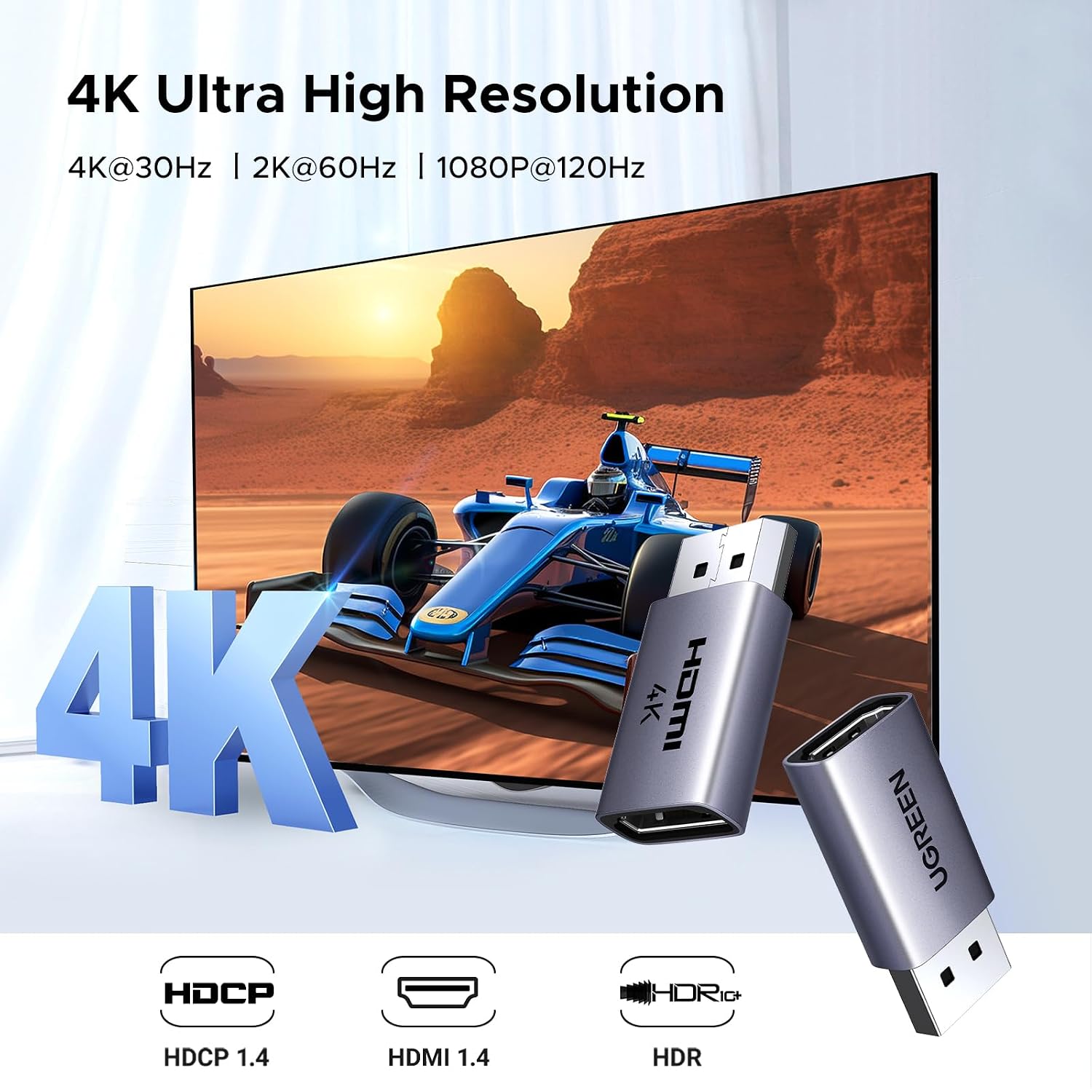 Bo 2 Dau Chuyen Displayport Sang Hdmi Ugreen 55935 Dp130 Ho Tro 4k30hz (8)