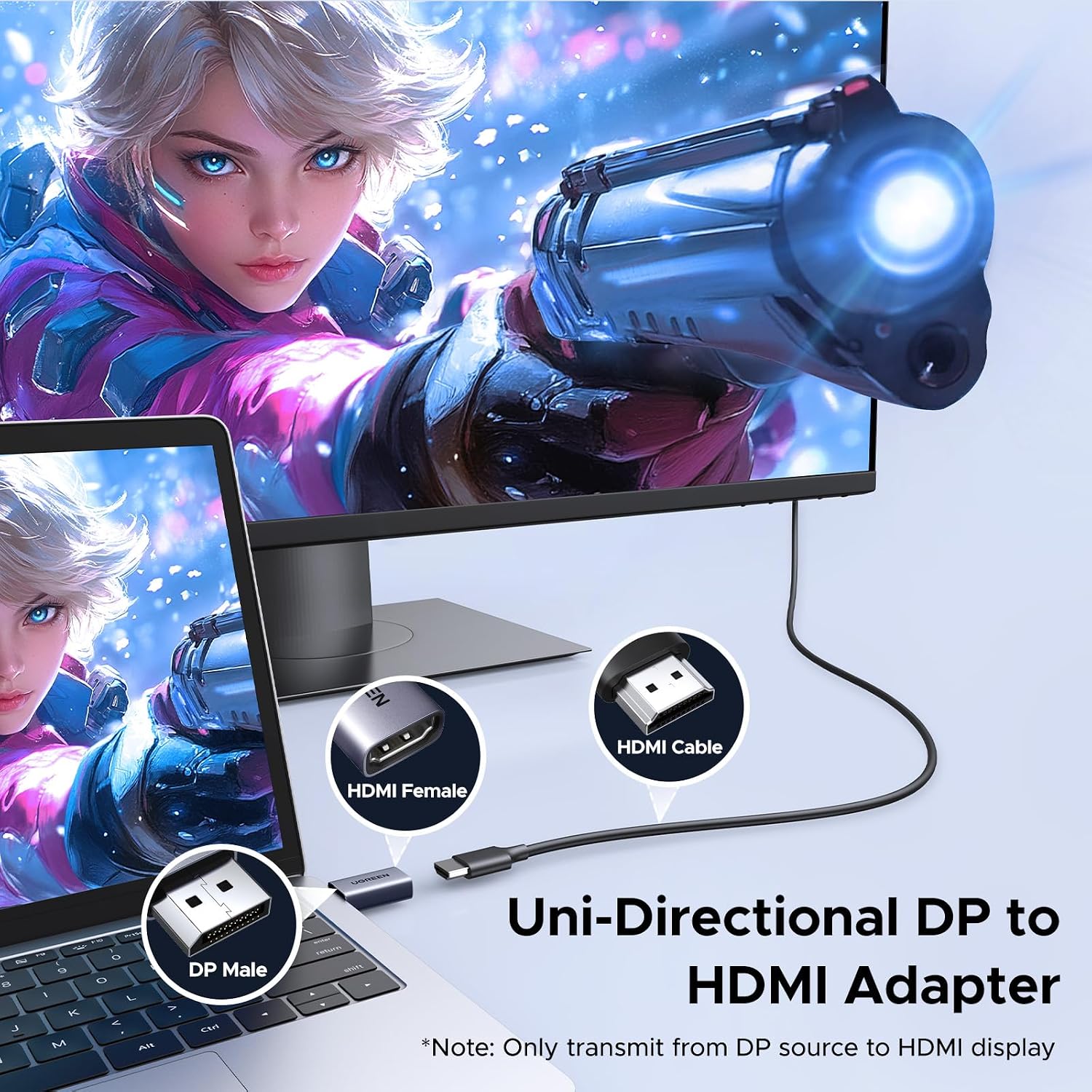 Bo 2 Dau Chuyen Displayport Sang Hdmi Ugreen 55935 Dp130 Ho Tro 4k30hz (9)